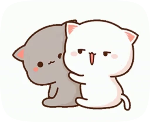 🥰 Стикер «cute cat mochi» для Telegram
