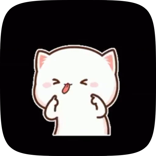 🤪 Стикер «cute cat mochi» для Telegram