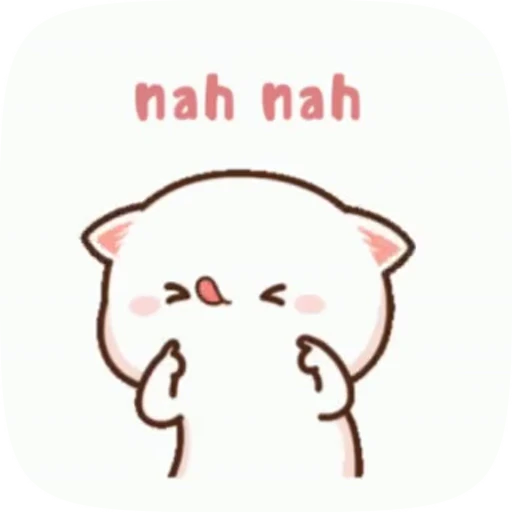 😜 Стикер «cute cat mochi» для Telegram