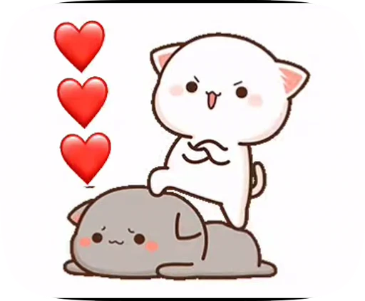 😠 Стикер «cute cat mochi» для Telegram