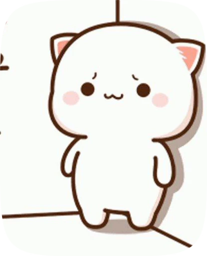 😔 Стикер «cute cat mochi» для Telegram
