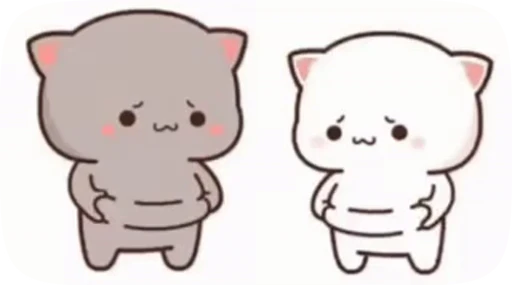 🥺 Стикер «cute cat mochi» для Telegram