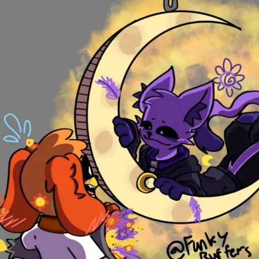 🌙 Стикер «DOGDAY and CATNAP» для Telegram