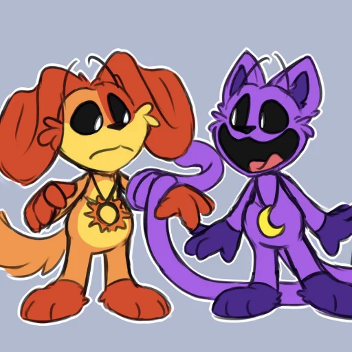 ❤️ Стикер «DOGDAY and CATNAP» для Telegram