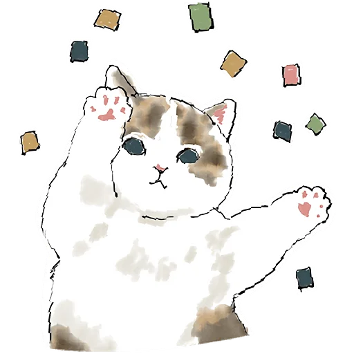 🥳 Стикер «Кошачий чат 2» для Telegram