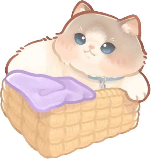 🧺 Стикер «Милые котики» для Telegram