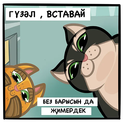 🫠 Стикер «Коты казанские Алабрыс и Мырау батыр» для Telegram