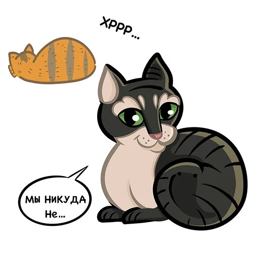 🦥 Стикер «Коты казанские Алабрыс и Мырау батыр» для Telegram
