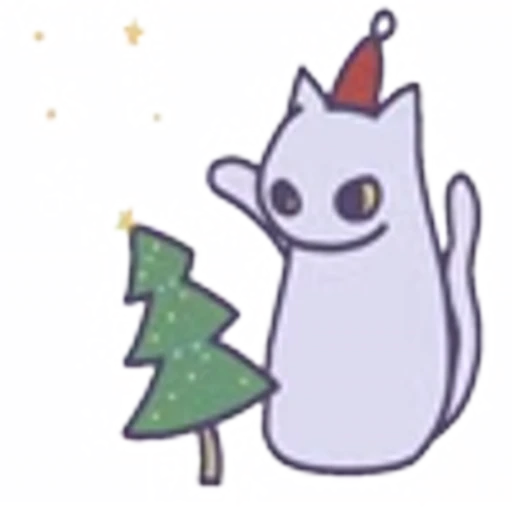 🎅 Эмодзи «catsdrawn» для Telegram