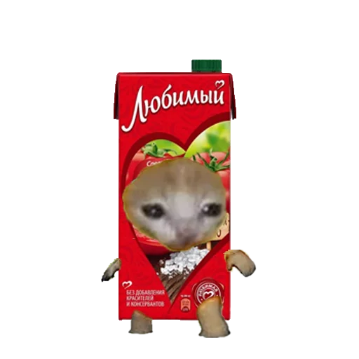 🍅 Стикер «котики напитки» для Telegram