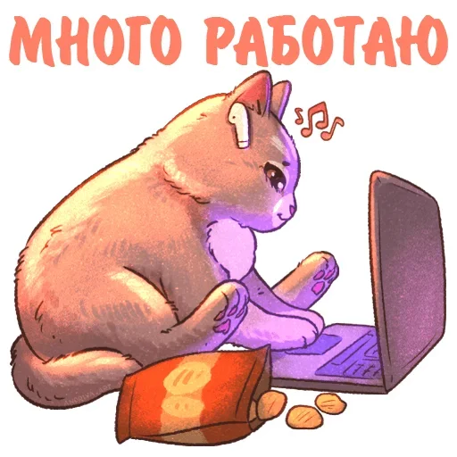 💻 Стикер «Котики и фразочки» для Telegram