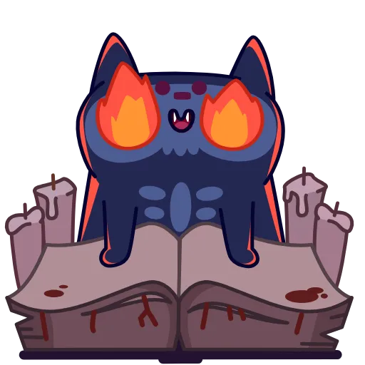 😈 Стикер «Skull Cat» для Telegram
