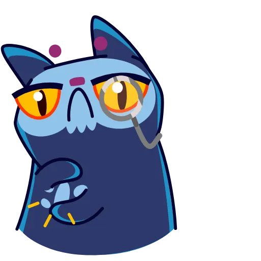 👏 Стикер «Skull Cat» для Telegram
