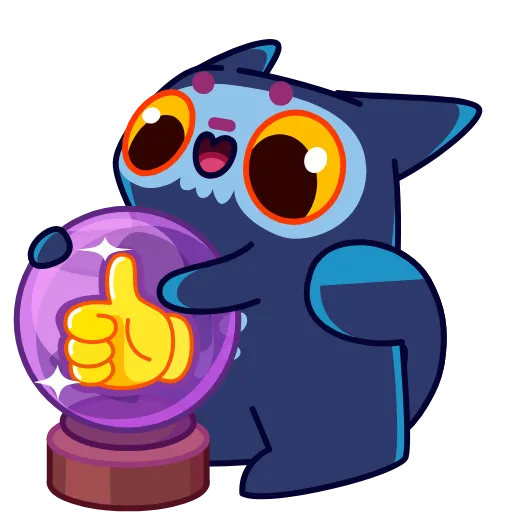 👍 Стикер «Skull Cat» для Telegram