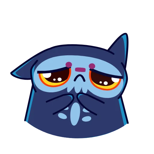 😭 Стикер «Skull Cat» для Telegram