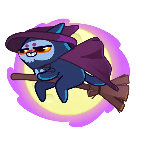 🏃 Стикер «Skull Cat» для Telegram
