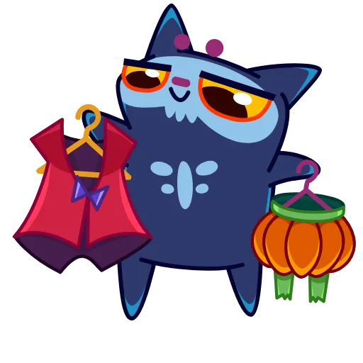 🤔 Стикер «Skull Cat» для Telegram
