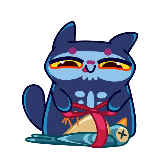 🎁 Стикер «Skull Cat» для Telegram