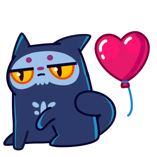 💔 Стикер «Skull Cat» для Telegram