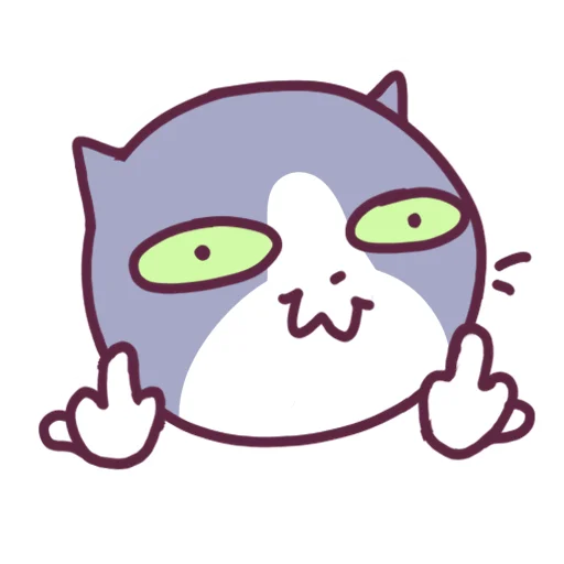 Стикер 12 Cat Motions 2 without text