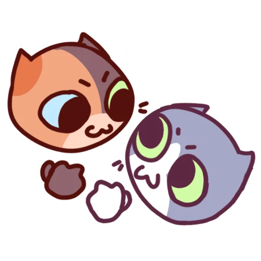 Стикер 30 Cat Motions 2 without text
