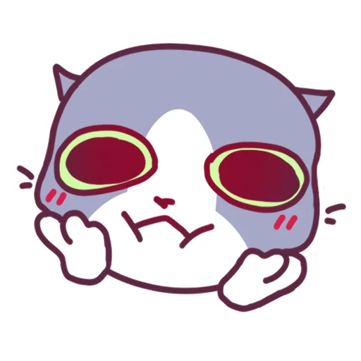 Стикер 21 Cat Motions 2 without text