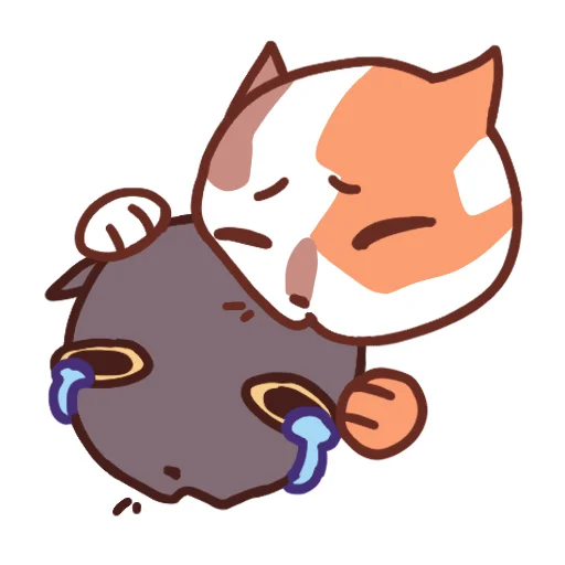 Стикер 30 Cat Motions without text