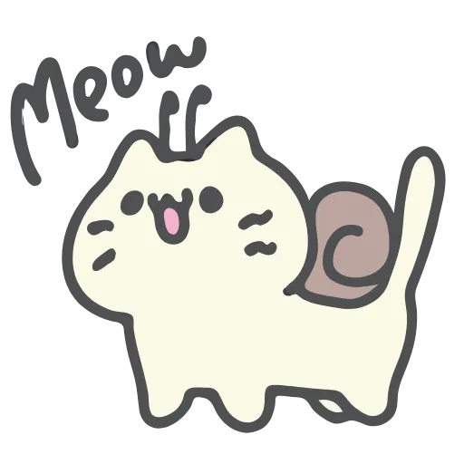 😺 Стикер «Cat Snail» для Telegram