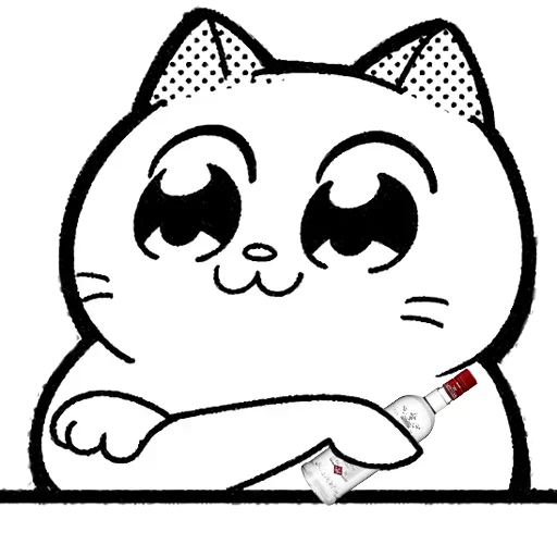🍸 Стикер «Catting cat» для Telegram