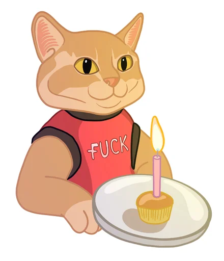 🎂 Стикер «МЕМНЫЕ КОТЫ» для Telegram