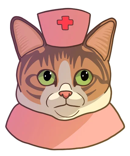 👩‍⚕️ Стикер «МЕМНЫЕ КОТЫ» для Telegram
