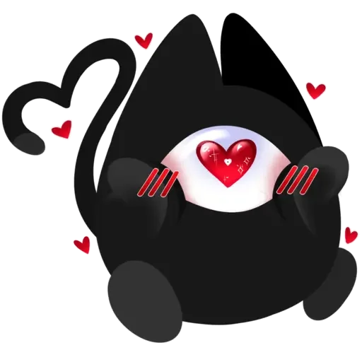 ❤️ Стикер «Cat watcher» для Telegram