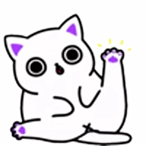 👋 Эмодзи «Cat White Emoji» для Telegram