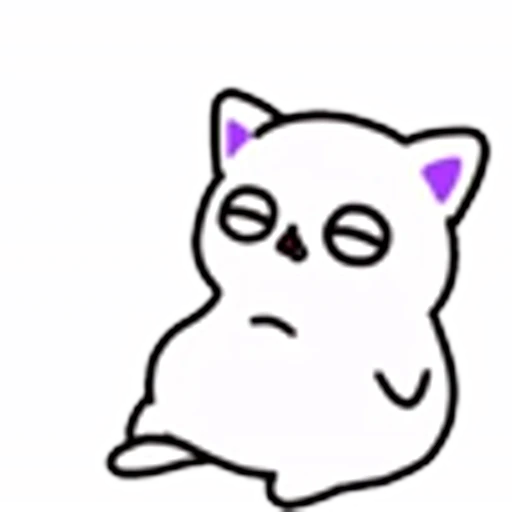 🥱 Эмодзи «Cat White Emoji» для Telegram