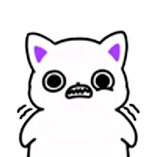 😬 Эмодзи «Cat White Emoji» для Telegram