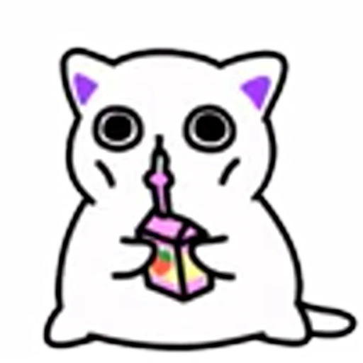 🧃 Эмодзи «Cat White Emoji» для Telegram