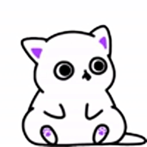 😳 Эмодзи «Cat White Emoji» для Telegram