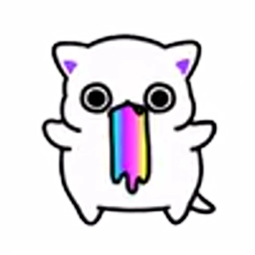 🌈 Эмодзи «Cat White Emoji» для Telegram