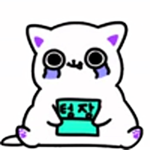 💻 Эмодзи «Cat White Emoji» для Telegram