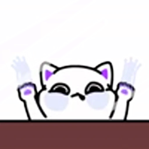 🙃 Эмодзи «Cat White Emoji» для Telegram