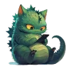 🐱 Эмодзи «котзилла» для Telegram
