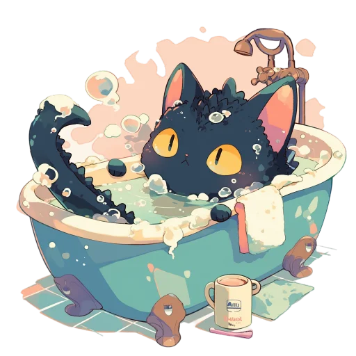 🦖 Стикер «Котзилла» для Telegram