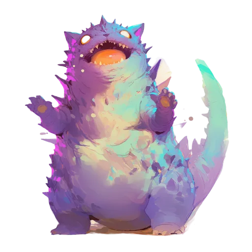 🦖 Стикер «Котзилла» для Telegram