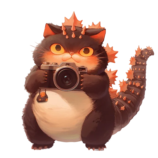 🦖 Стикер «Котзилла» для Telegram