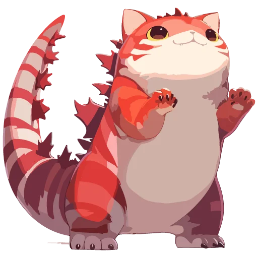 🦖 Стикер «Котзилла» для Telegram