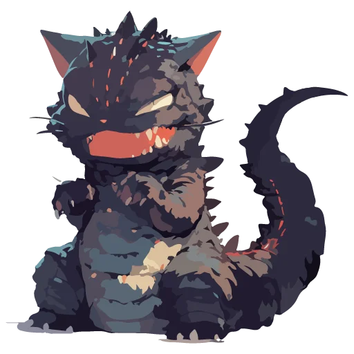 🦖 Стикер «Котзилла» для Telegram