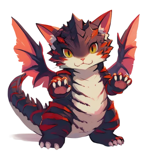 🦖 Стикер «Котзилла» для Telegram