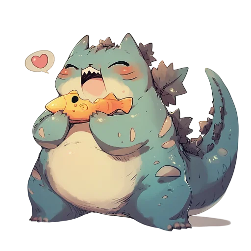 🦖 Стикер «Котзилла» для Telegram