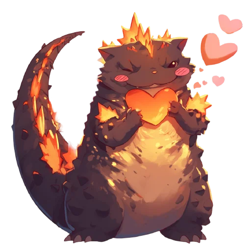 🦖 Стикер «Котзилла» для Telegram