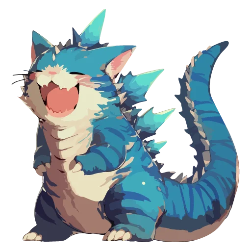 🦖 Стикер «Котзилла» для Telegram
